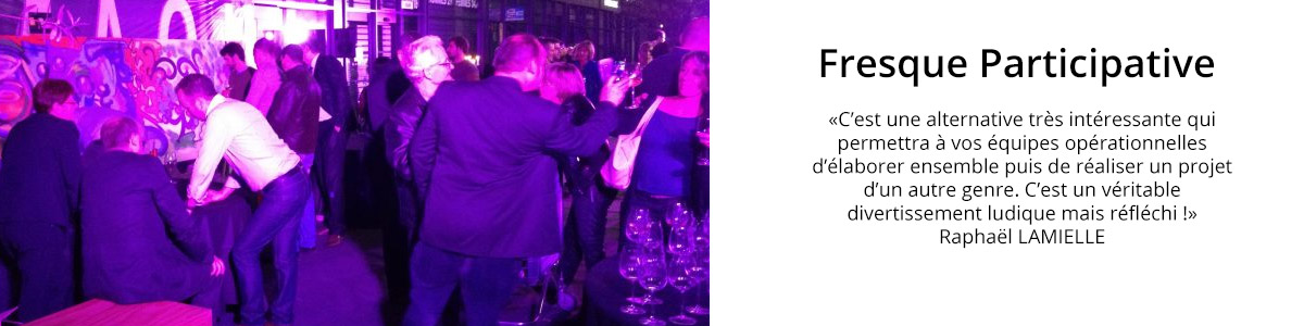 Animation artistique en groupe incentive fresque participative